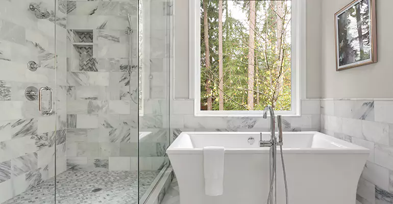Bathtub to Tile Shower Conversion in Burlington